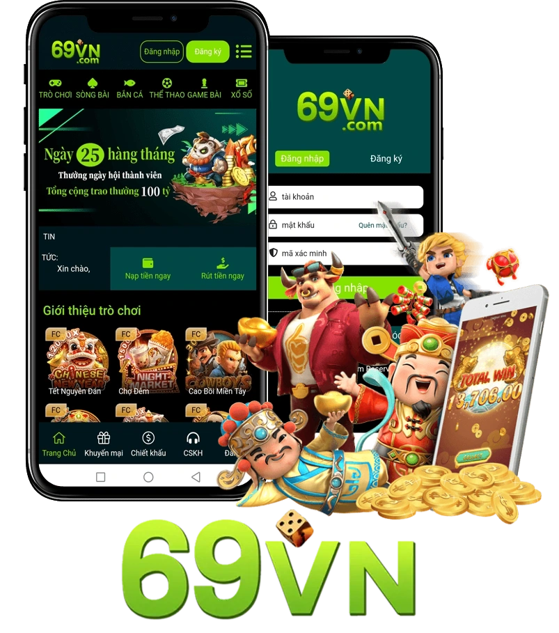 Trải nghiệm 69VN trên điện thoại